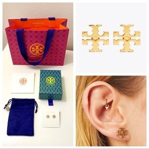 NWT Tory Burch Gold Kira Studs